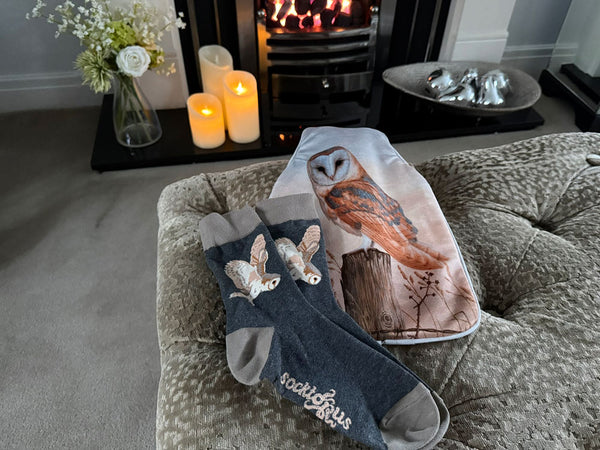 Barn Owl | Hot water bottle & sock set Barn Owl | Hot water bottle & sock set