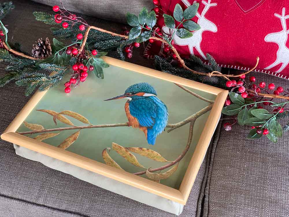 Kingfisher laptray | Luxury bean bag cushioning