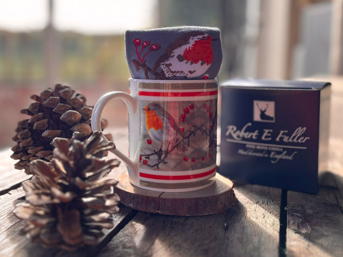 Robin | Mug & socks set