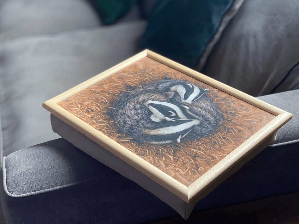 Badger laptray | Luxury bean bag cushioning