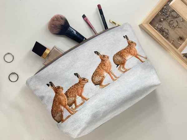 Lièvres | Trousse de toilette de luxe en velours Lièvres | Trousse de toilette de luxe en velours