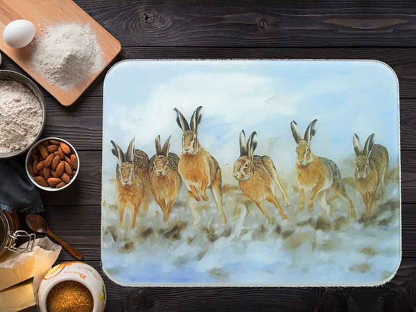 Hare glass worktop saver | Luxury chopping board Hare glass worktop saver | Luxury chopping board