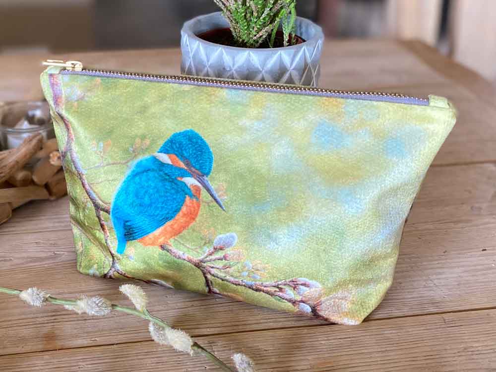 Kingfisher | Tote bag & cosmetic bag