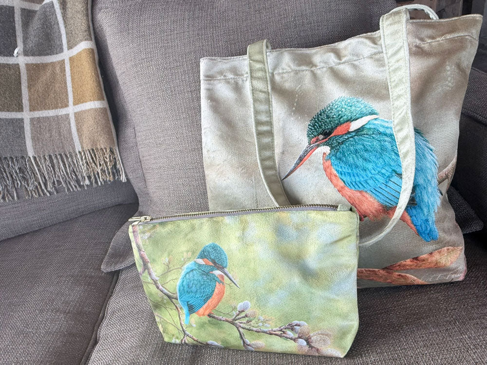 Kingfisher | Tote bag & cosmetic bag