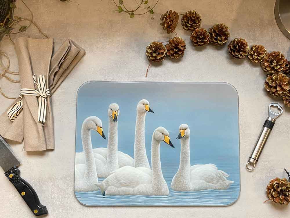 Swans glass worktop saver | Luxury chopping board