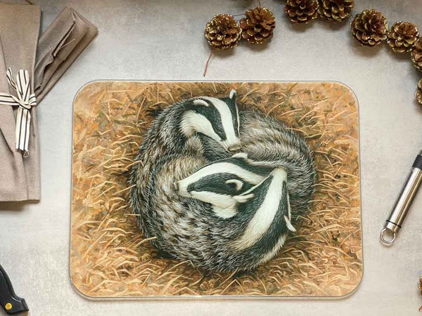 Badgers glass worktop saver | Luxury chopping board Badgers glass worktop saver | Luxury chopping board