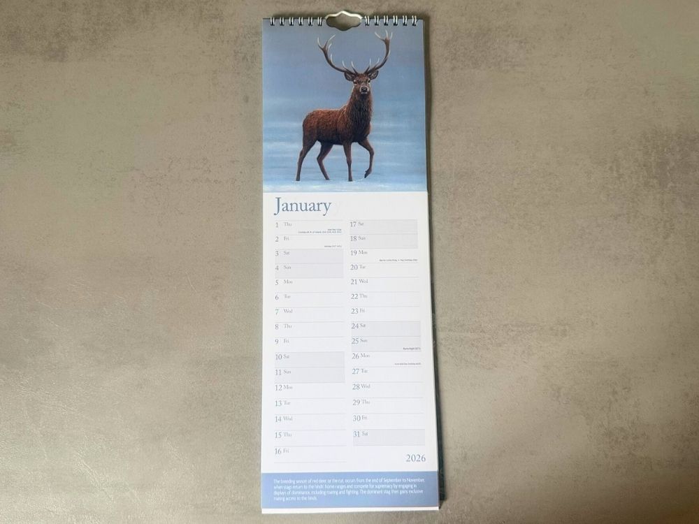 2026 Slim Calendar