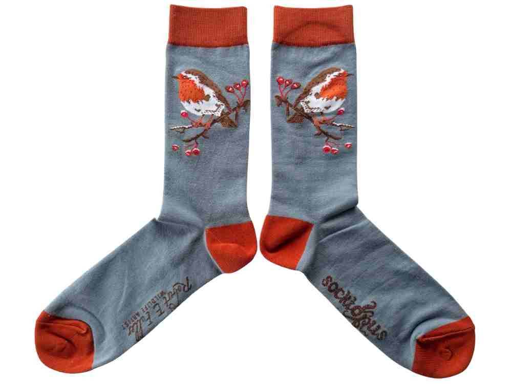 Robin mug sock and coaster set