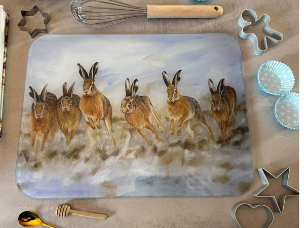 Hare glass worktop saver | Luxury chopping board Hare glass worktop saver | Luxury chopping board