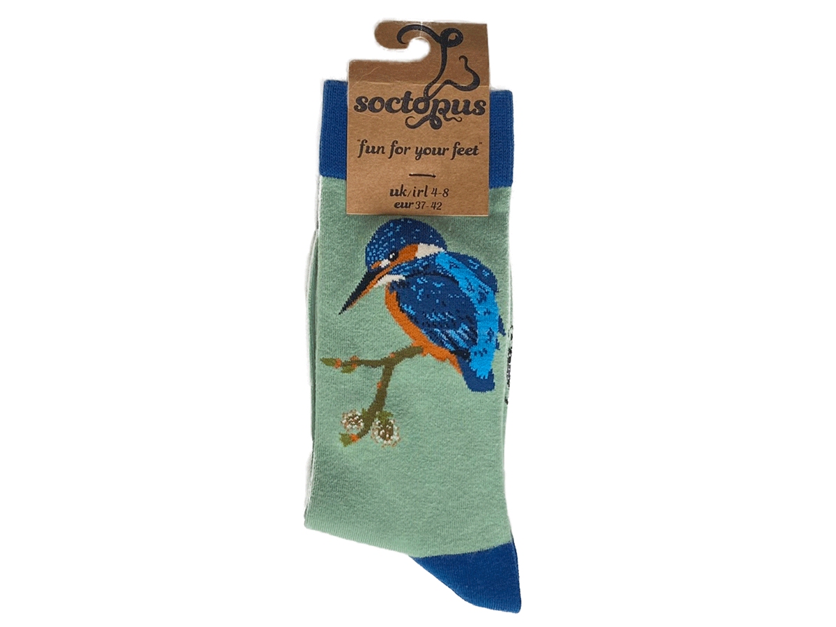 Kingfisher mug sock and coaster set