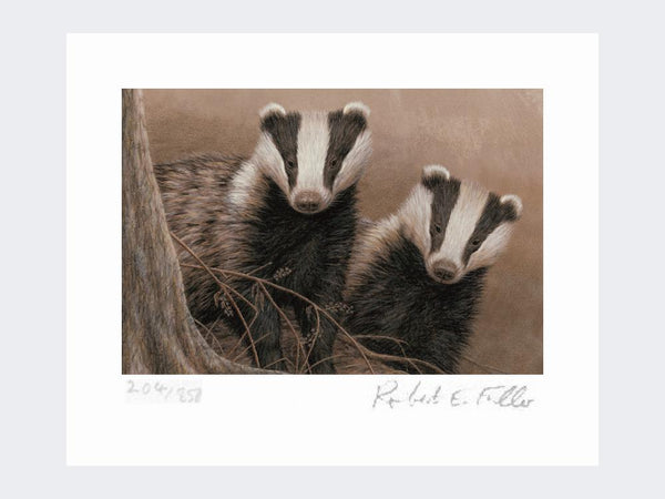 Badgers at Twilight | Limited Edition Art Print Badgers at Twilight | Limited Edition Art Print