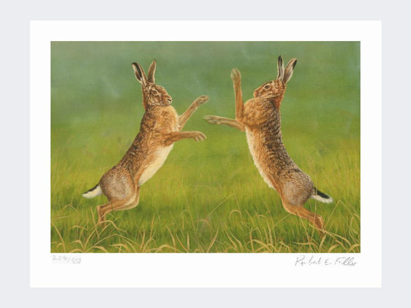 Boxing Hares | Limited Edition Art Print Boxing Hares | Limited Edition Art Print
