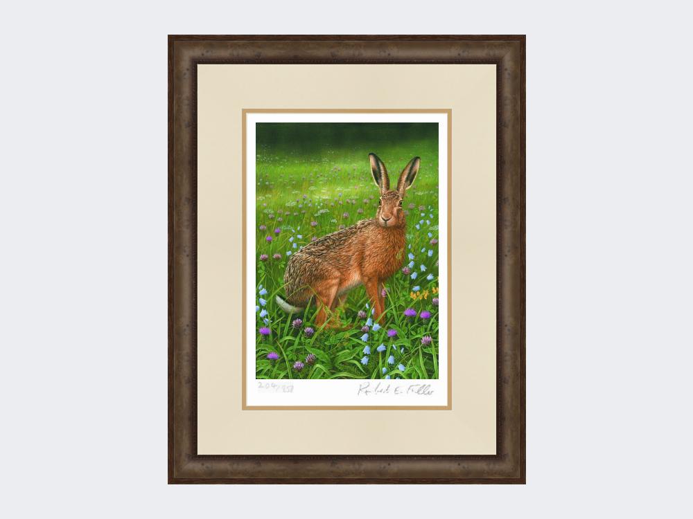 Hare-in-Wildflowers-Print-Small-Dark-Grey-Burr