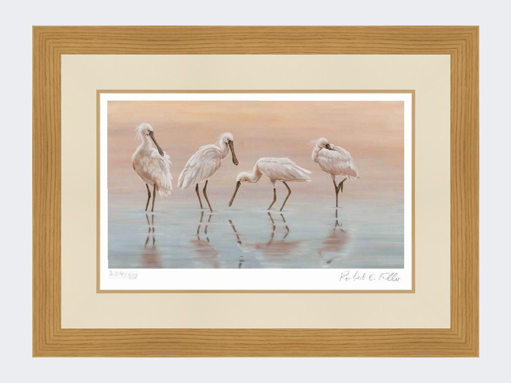 Spoonbills-Print-Light-Oak