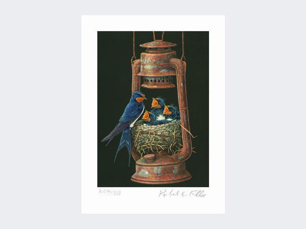 Swallows in Storm Lamp | Limited Edition Art Print Swallows in Storm Lamp | Limited Edition Art Print