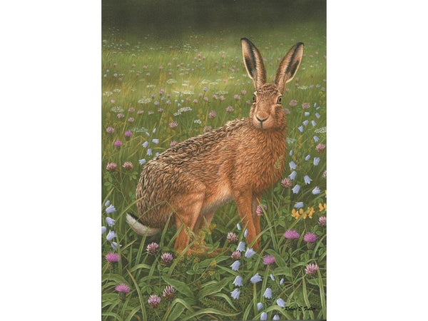 FREE GIFT | Hare in wildflowers teatowel FREE GIFT | Hare in wildflowers teatowel