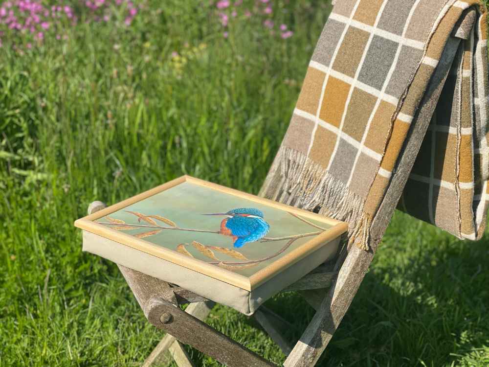 Kingfisher laptray | Luxury bean bag cushioning