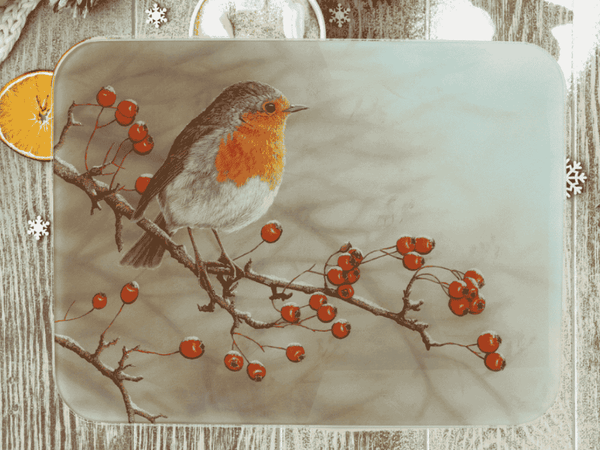 Robin glass worktop saver | Luxury chopping board Robin glass worktop saver | Luxury chopping board