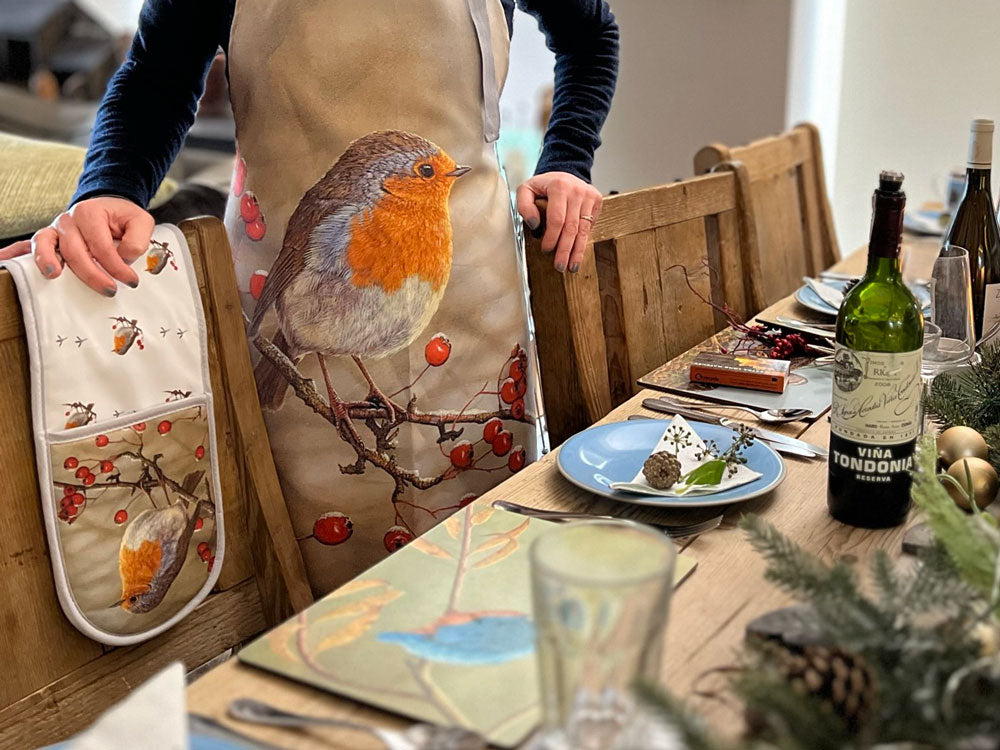 Robin double oven glove & apron Set | 100% Heavyweight cotton