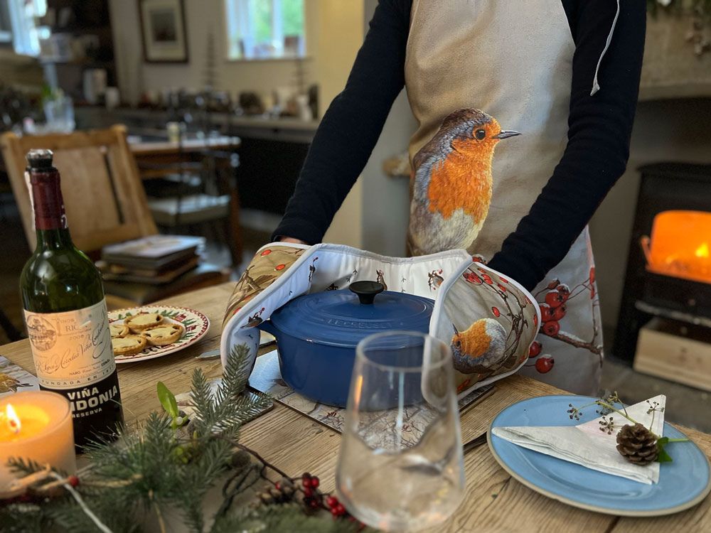 Robin double oven glove & apron Set | 100% Heavyweight cotton