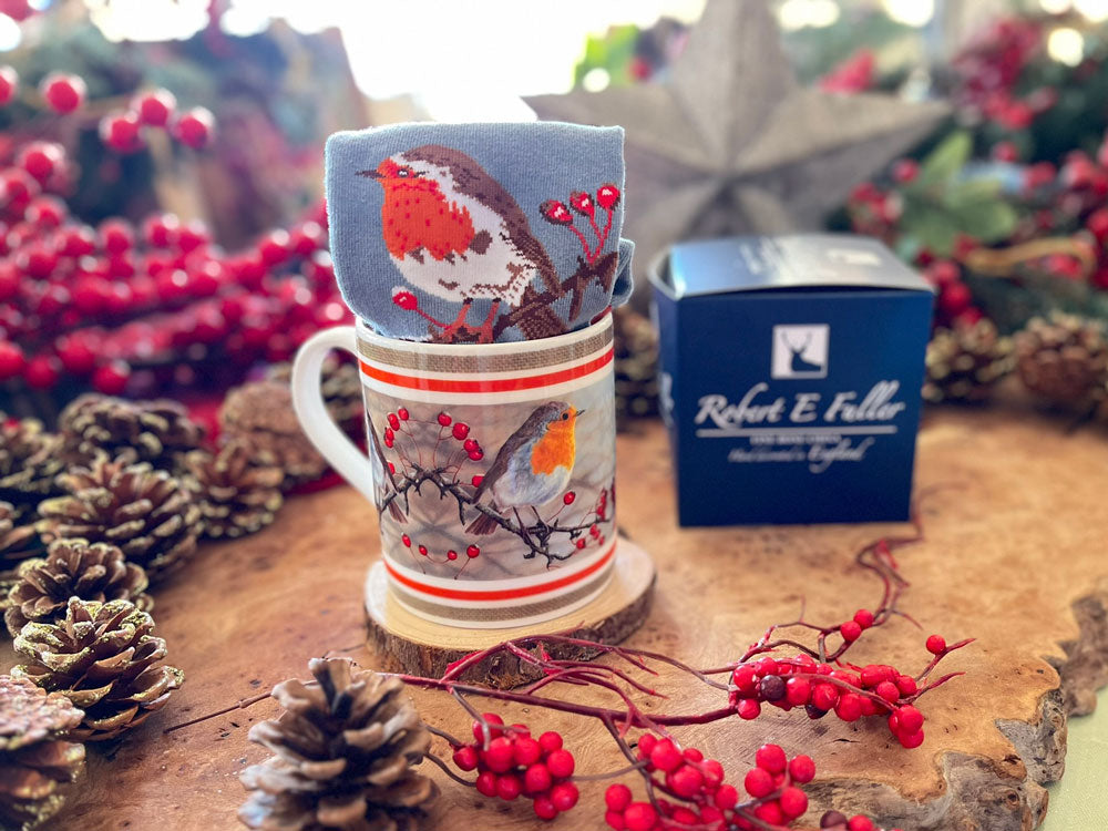Robin | Mug & socks set