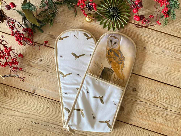 Barn owl double oven glove