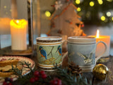 Barn Owl & Kingfisher Mugs | Fine Bone China | Set of 2