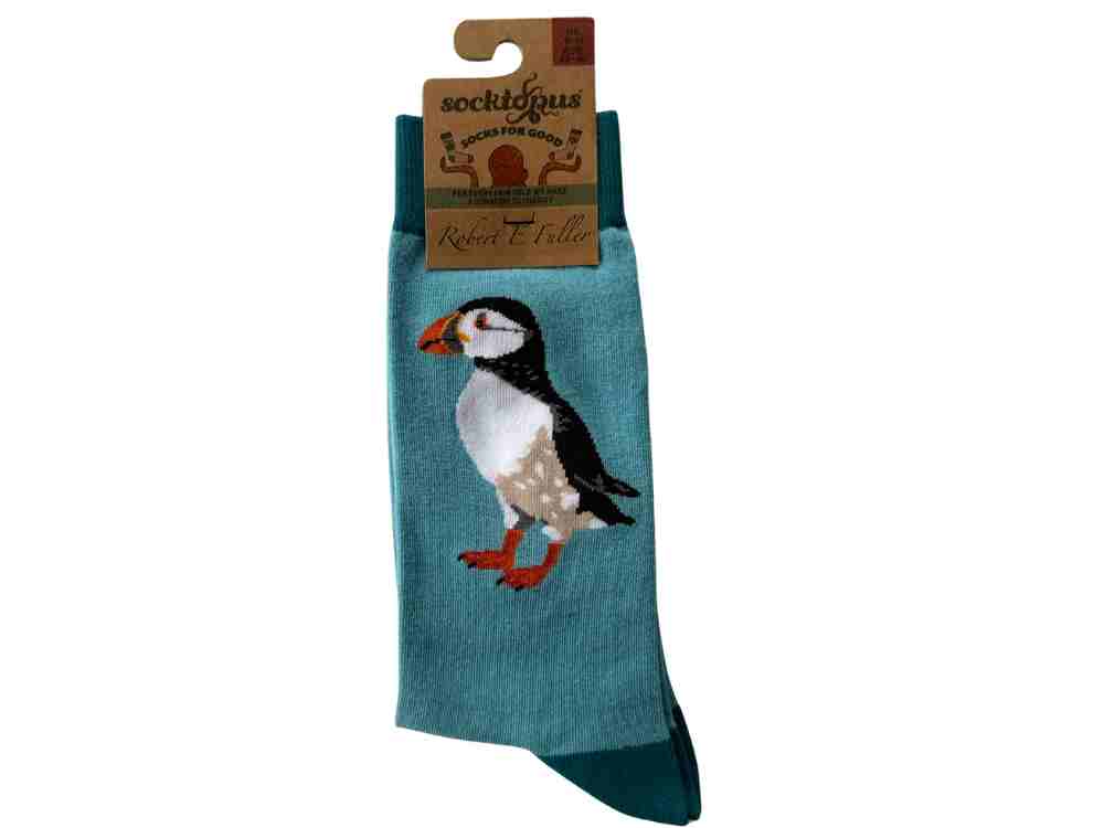 Puffin mug sock and coaster set