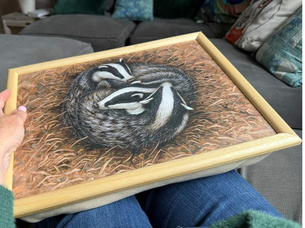 Badger laptray  | Luxury bean bag cushioning