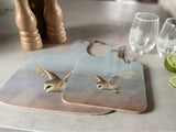 Barn owl chopping board set of 2