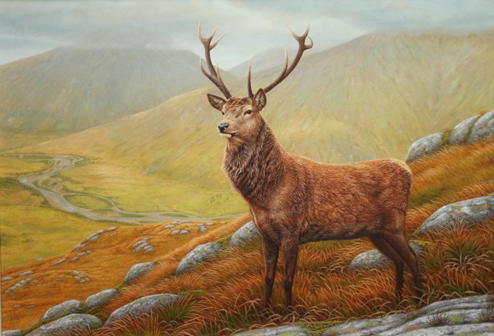 Red Stag, painted by Robert E Fuller