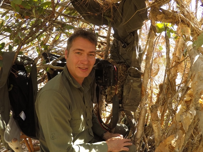 Inside a bush wildlife hide design
