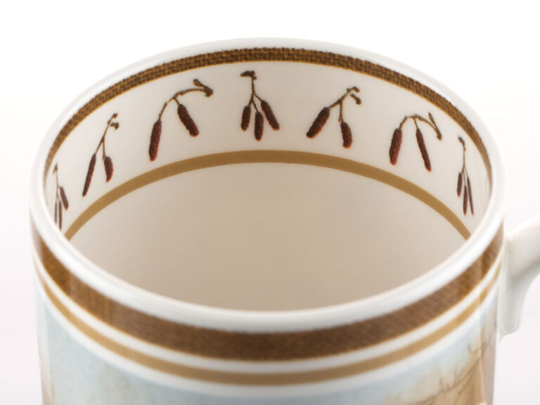 Inside rim of Sheep coffee cup by Robert E Fuller